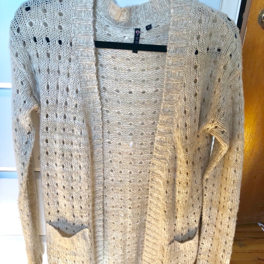 Cream holey sweater